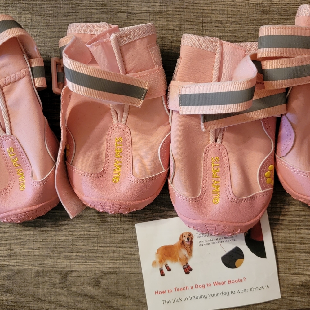Waterproof Dog Shoes-Pink